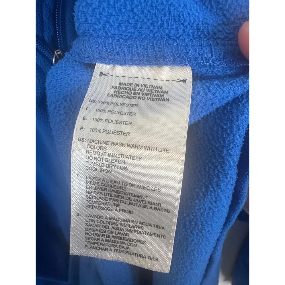 Adidas Canada Olympic ClimaWarm Fleece Quarter Zip Pullover Blue Q53130 Mens 2XL